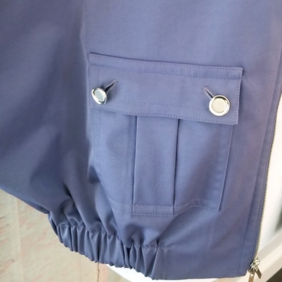 Make Offer St. John Moto Jacket Small Purple - Picture 7 of 8